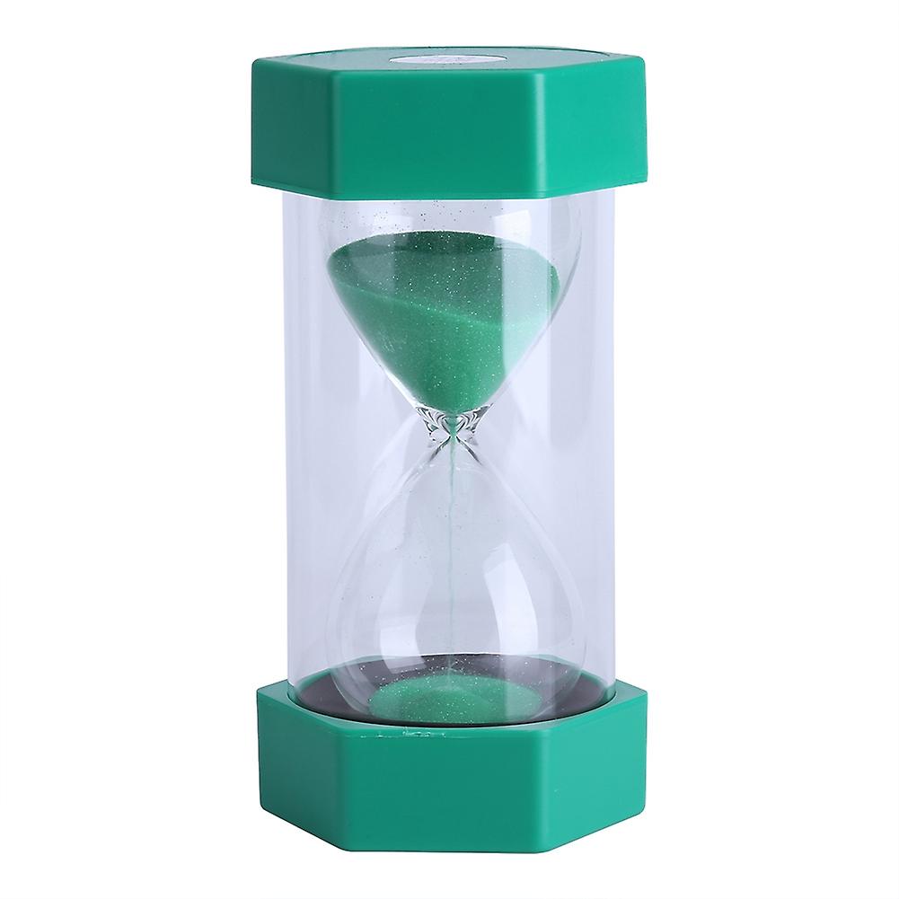 Plastic Hourglass Timer Green 10-Minute Sand Clock Sturdy Design Educational Sand Timer Durable Safe Material Clear Time Displa