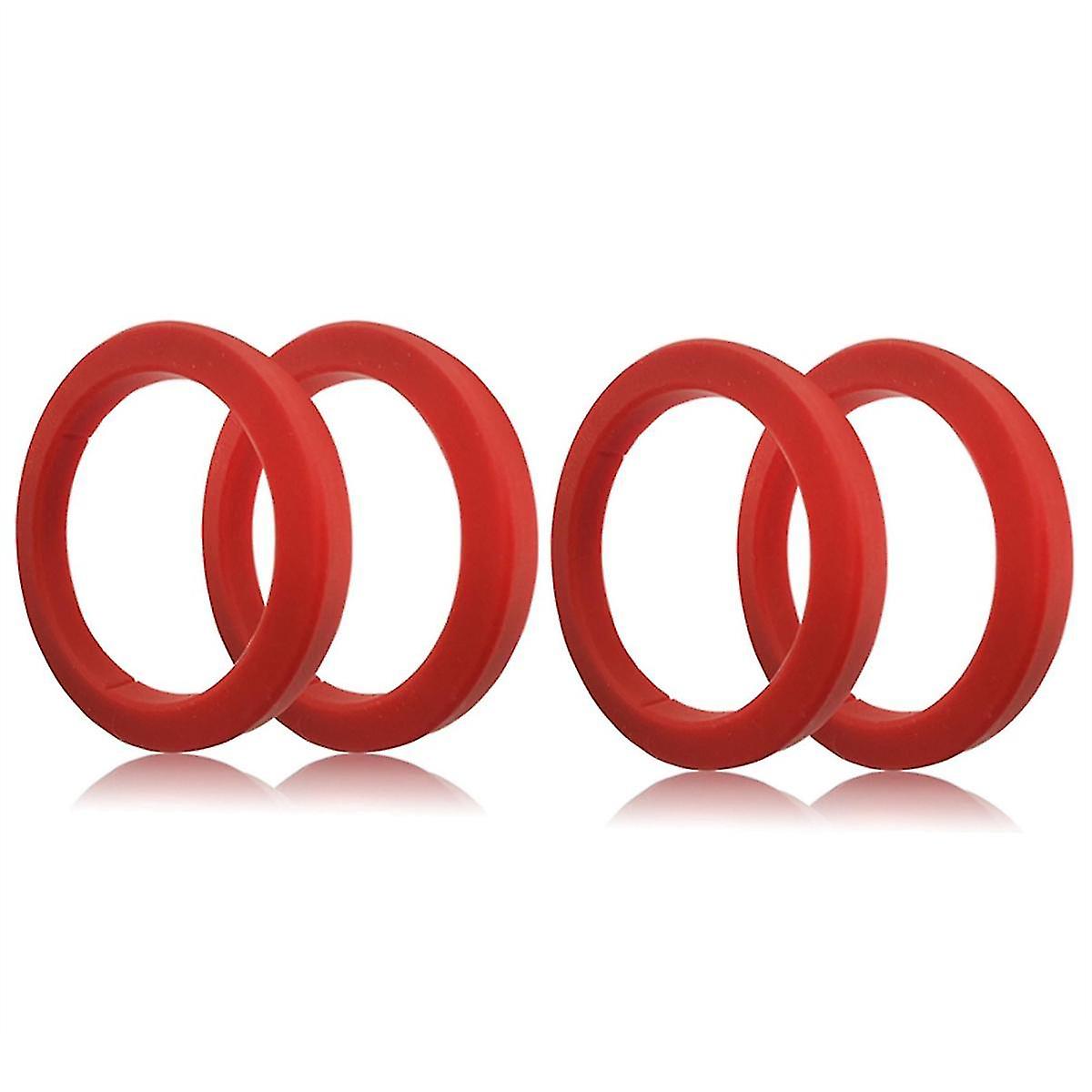 4pcs Grouphead Gasket 8mm For E61 Espresso Coffee Machine - Red Silicone Ring Compatible For Expobar E61/kees/wega