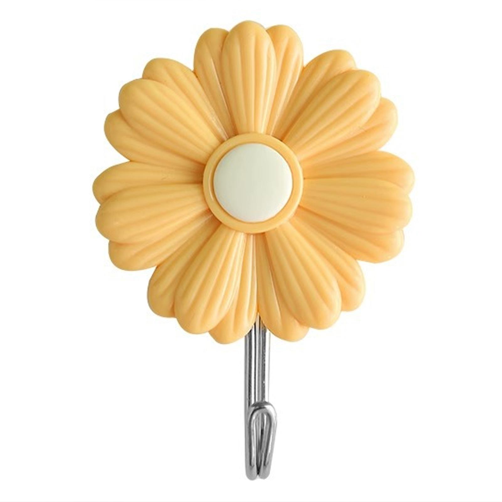2pcs Cute Wall Hanging Daisys Hooks Stable Wear Resistant Wall Hanger for Bedroom Home
