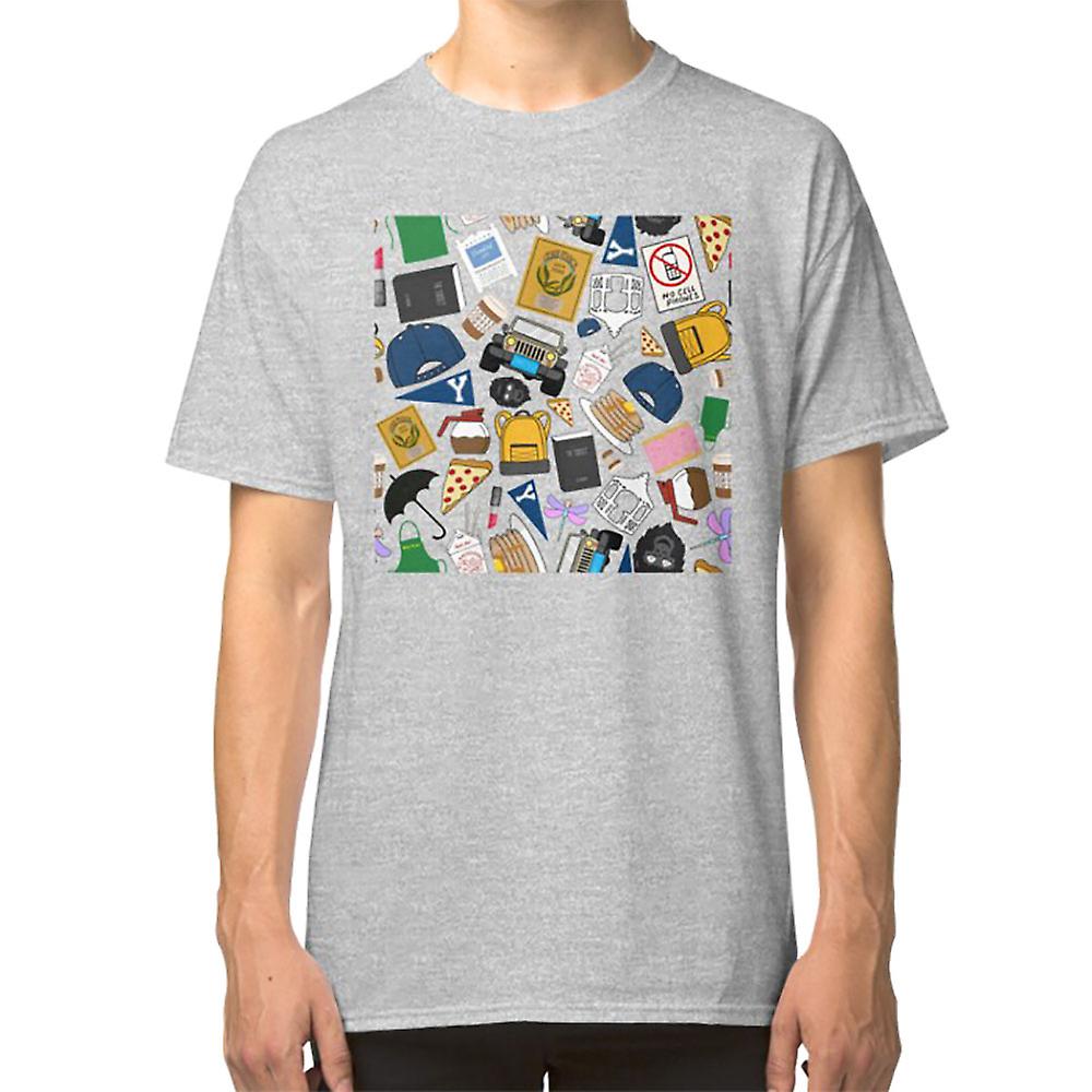 Ikony ultimate Fan Pattern všude potisk zelené balení trička