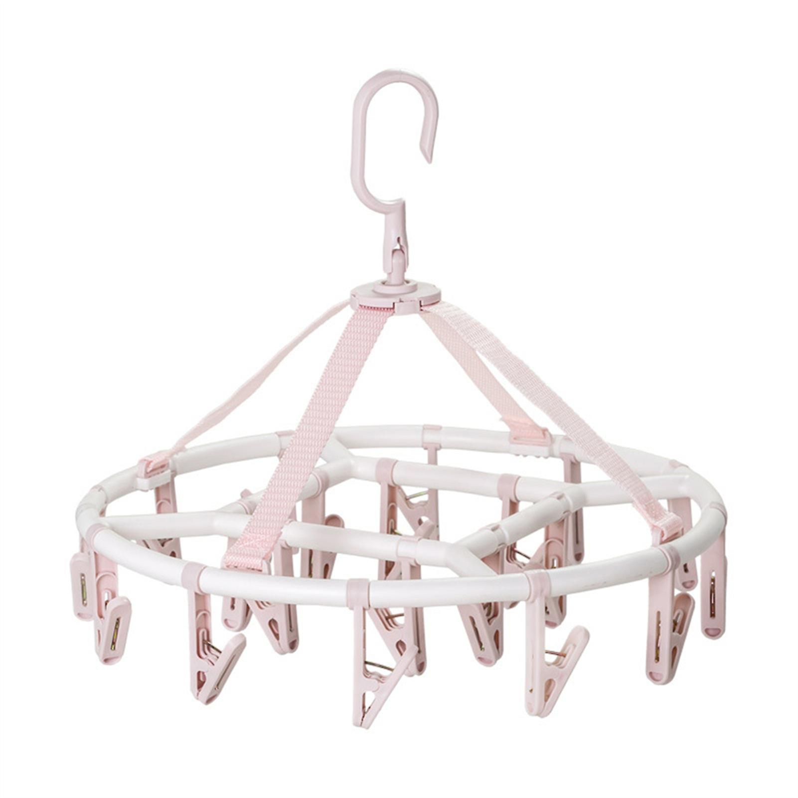 Sock Rack with Multiple Clips Plastic Clothes Rack 20 Clip Household Hanger