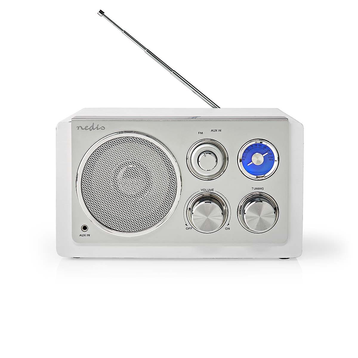 FM Radio | Table Design | FM | Power Adapter | Analogue | 15 W | Bluetooth® | White