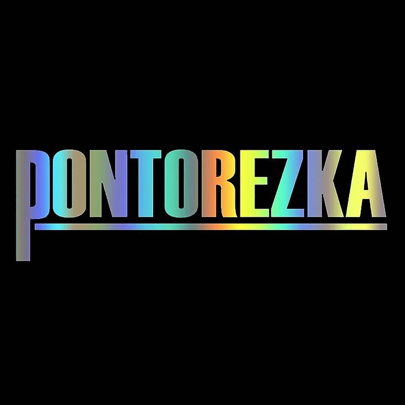 CK2320 # 30 * 9 سنتيمتر PONTOREZKA مضحك ملصق سيارة الفينيل ملصق أبيض / أسود ملصقات سيارة السيارة لسيارة الوفير نافذة ديكورات السيارة ~ 10657