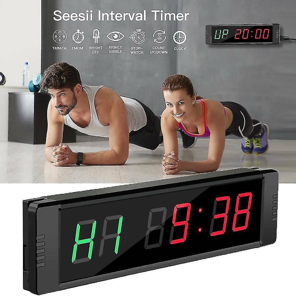 Προγραμματιζόμενο χρονόμετρο γυμναστηρίου διαστήματος με χρονόμετρο ρολογιού με απομακρυσμένο εξοπλισμό γυμναστικής στο σπίτι, 100% νέο