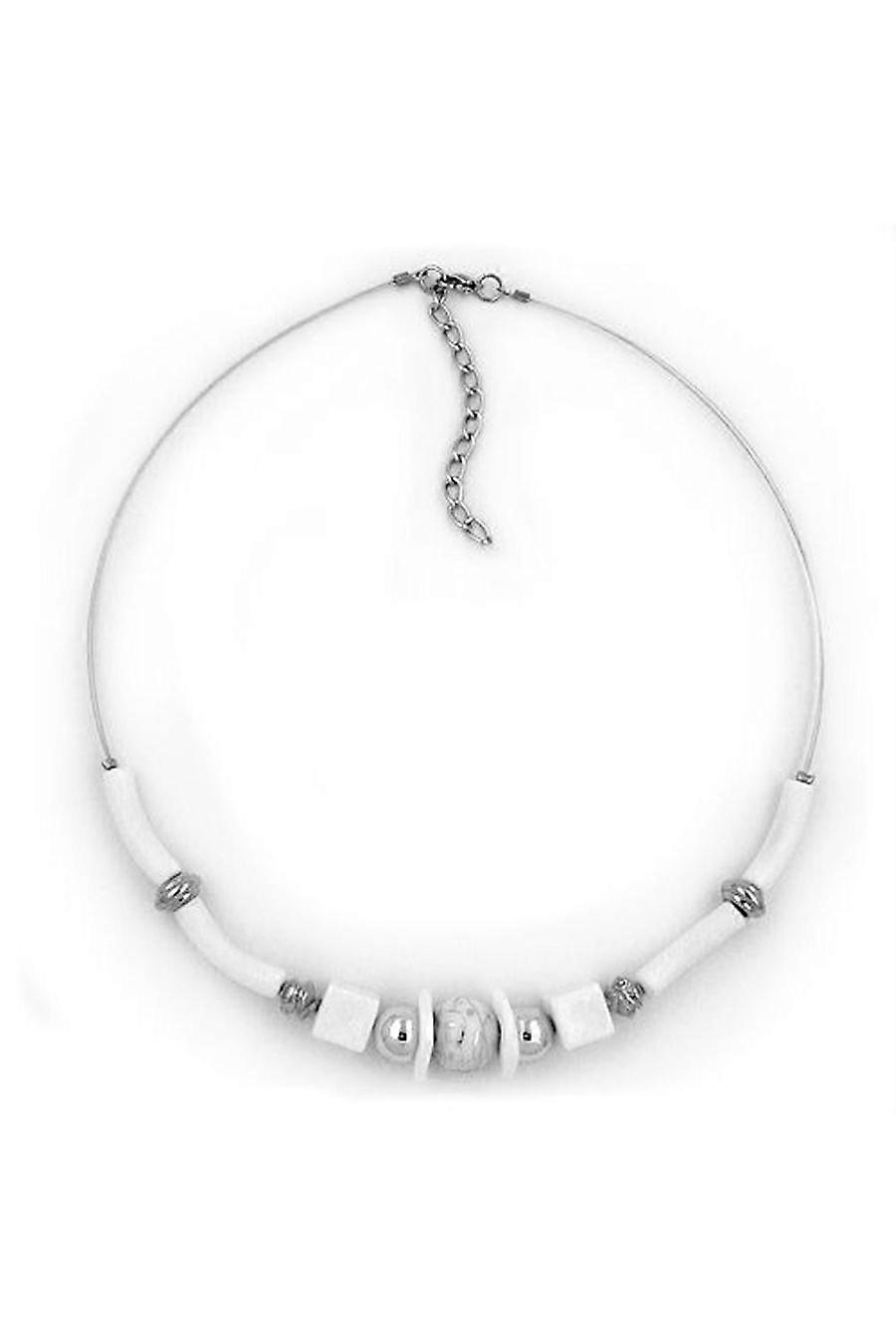 Necklace White Beads Fantasy Design - Gl02846
