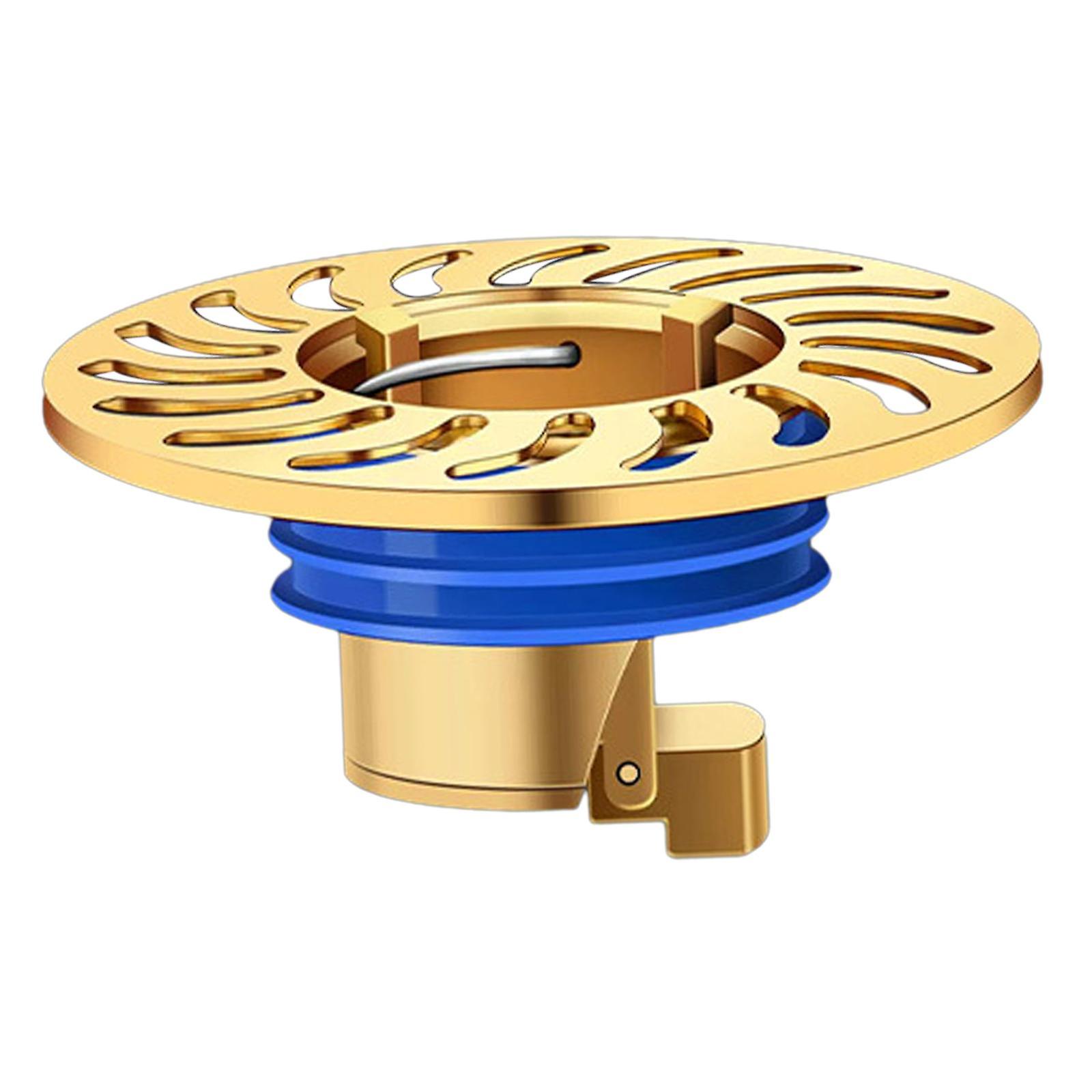 Självstängande luktbeständig golvbrunn kärngolvbrunn luktpropp Praktisk koppargolvavloppsplugg för handfat badkar tvätt