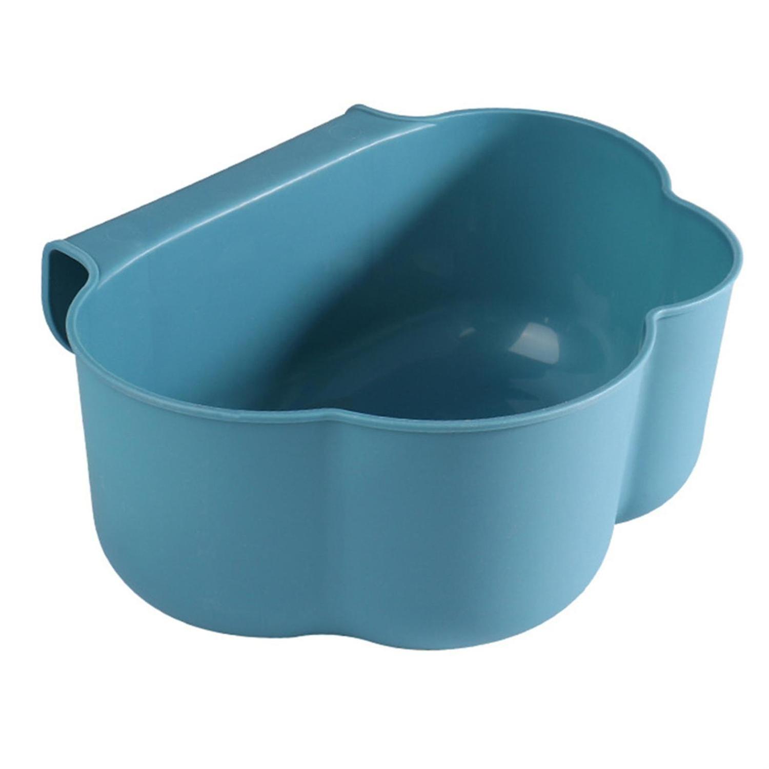 壁掛け雲形状ゴミ箱家庭用台所ごみ容器オフィス用(青)