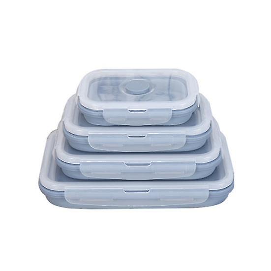 4st silikon matlåda läckagesäker hopfällbar lättviktsbehållare för matförvaring kontor utomhus