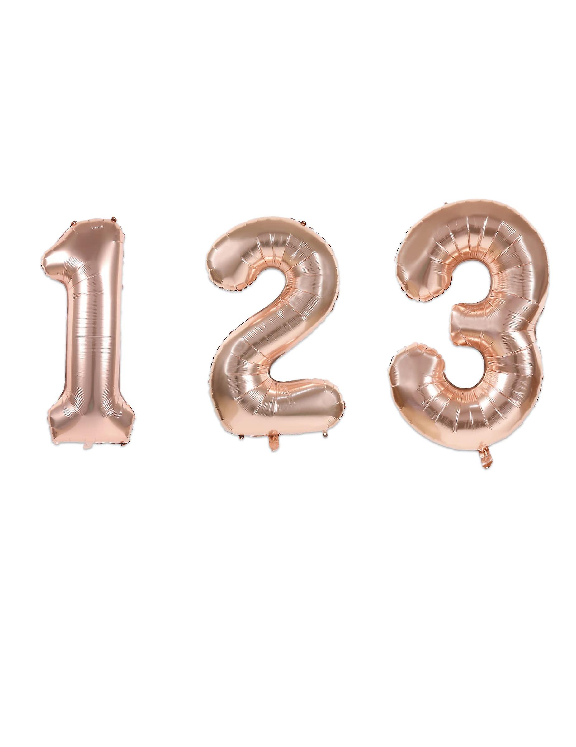 Aluminium balloon figure pink gold 36 cm