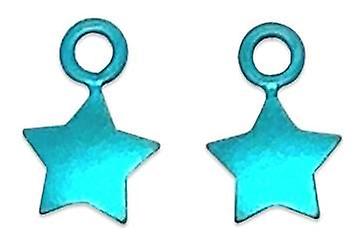 Ti2 Titanium Star Charms - Kingfisher Blue