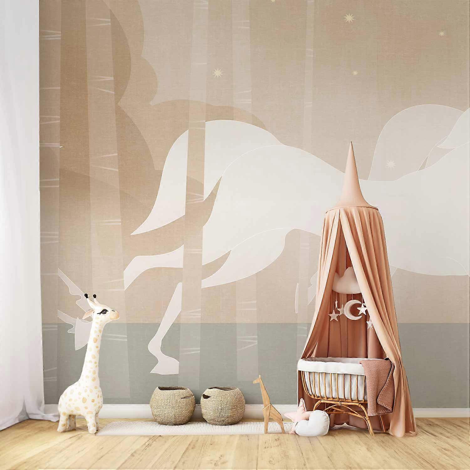 Self-adhesive Wall Mural - Rushing Steeds