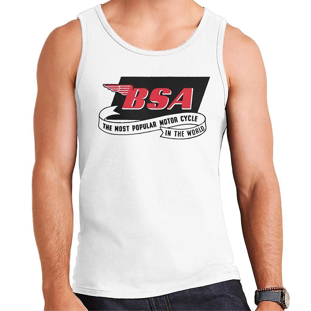 BSA Most Popular Motor Cycle In The World Logo Men's Vest