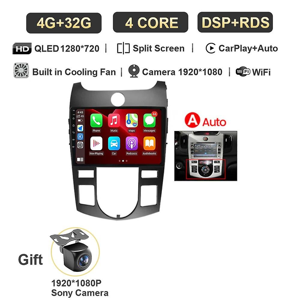 Android 13 Car Radio Para Kia Forte Cerato 2 Td 2008 2009 - 2013 Multimedia Navigation Player Carplay Estéreo Gps Dvd Head Qled 4g