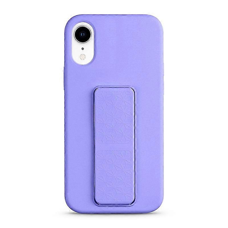 For iPhone XR Liquid Silicone Holder Phone Case