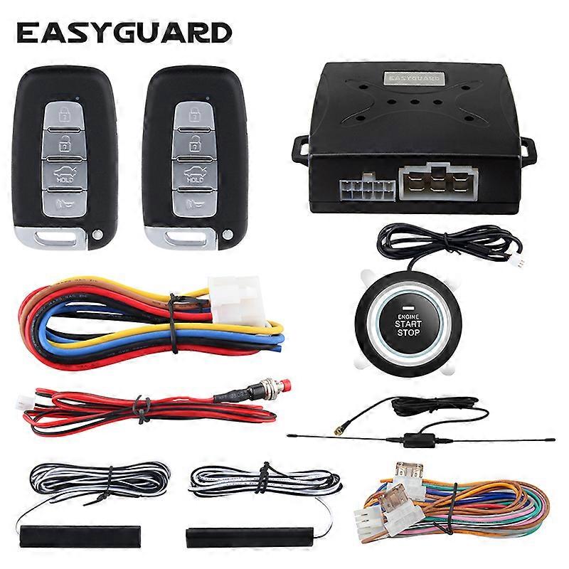Quality Rolling Car Key Systems Key blade code smart PKE  alarm system with push start button remote engine start passive less entry
