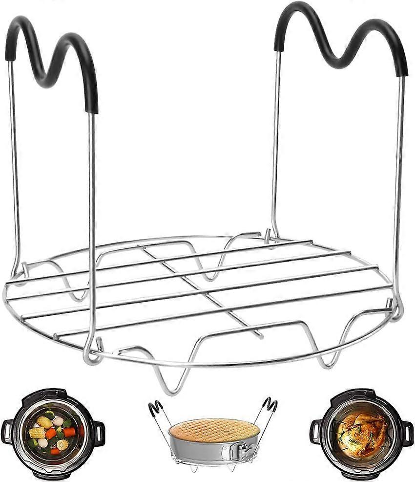 Steamer Rack Trivet with Heat Resistant Handles Compatible with Instant Pot Accessories 6 Qt 8 Quart, Pressure Cooker
