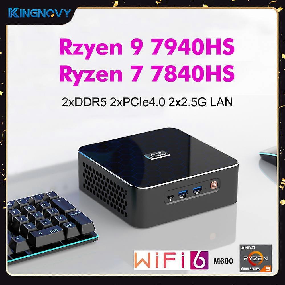Morefine Nuc Mini Pc Gamer Amd Rzyen 9 7940hs 7 7840hs 7735hs 2xddr5 2xpcie4.0 Dual 2.5g Lan Gaming Mini Computer Wifi6 Bt5.2