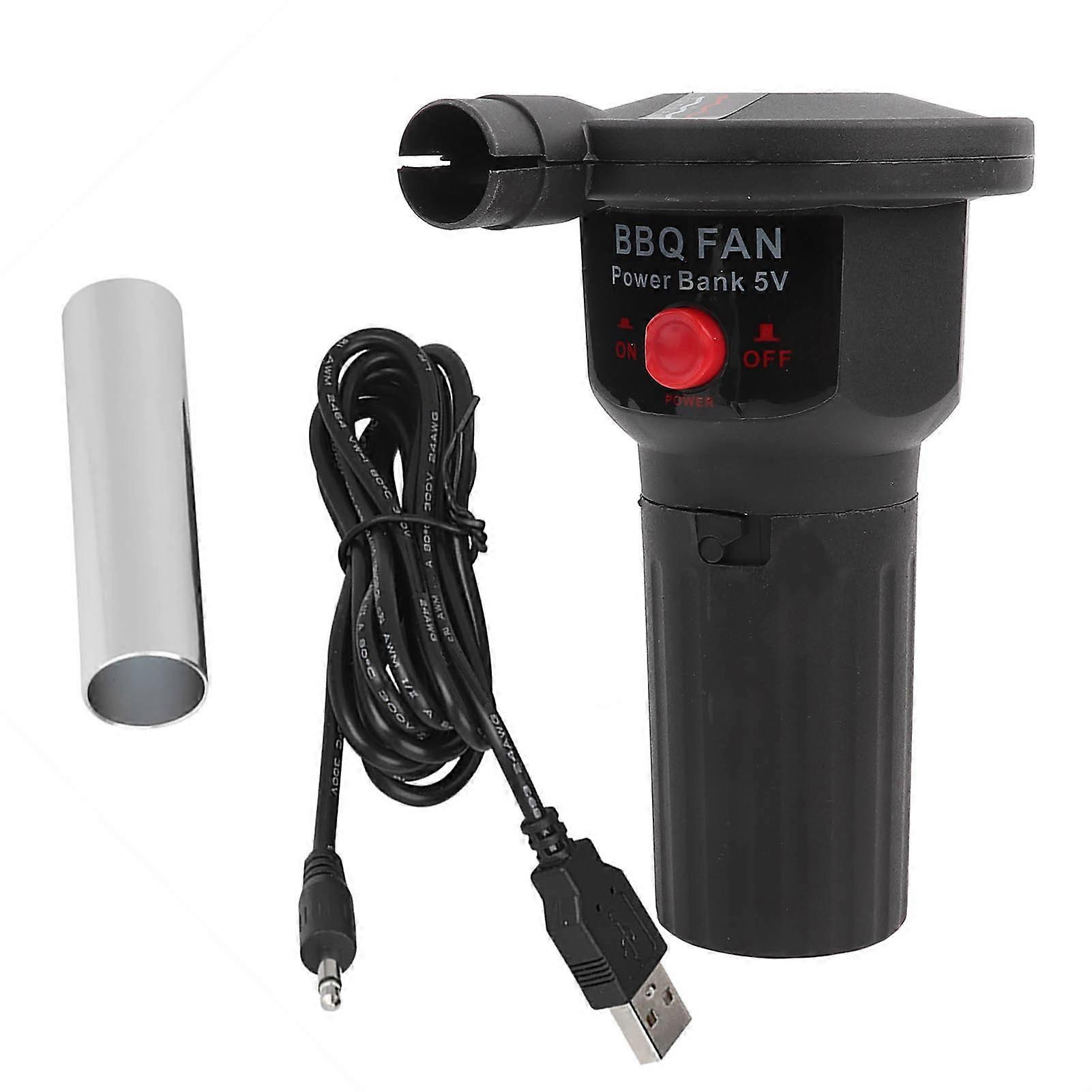 5V 軽量ポータブル BBQ ファン エアブロワー USB ケーブル付き 屋外調理用