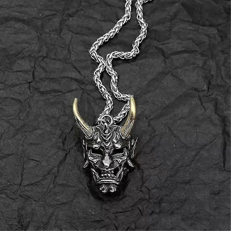 Enfes Gotik Hayalet Maskesi Kolye Kolye Erkekler S Klasik Retro Punk Hip Hop Rock Kolye Takı Korku Cadılar Bayramı Hediye