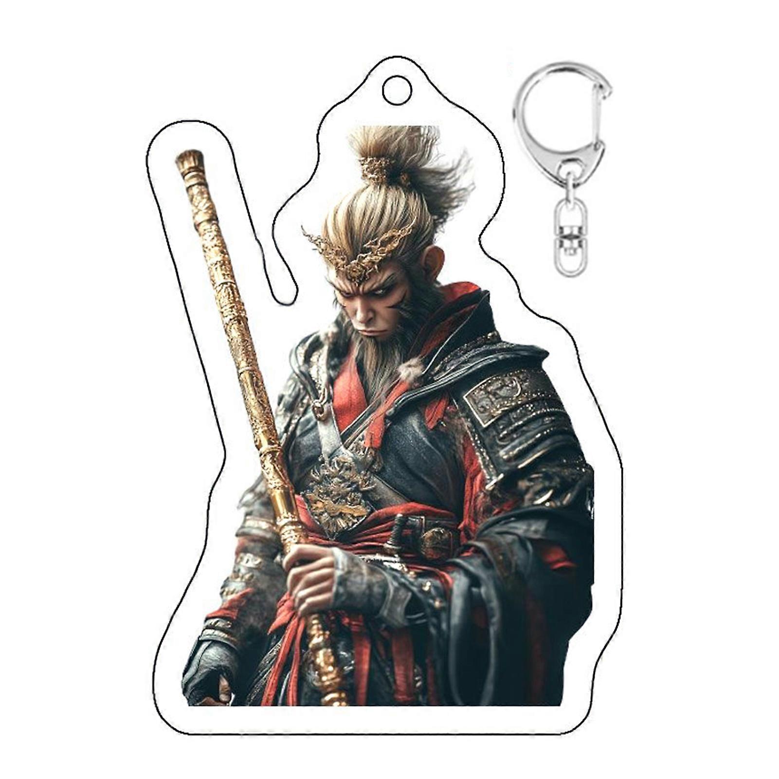 Acrylic Figure Black Myth Wu-kong Keychains Personalized Backpack Hanging Ornament for Women Men
