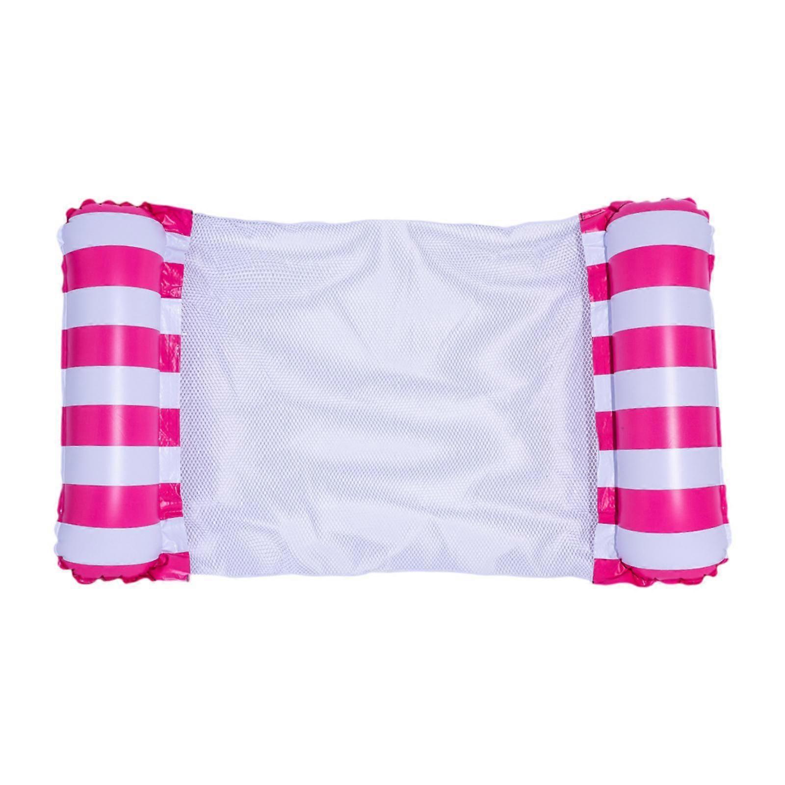 Aufblasbare Hängematte Tragbare Pool Float Row für Reisen Schwimmbad Urlaub Rot