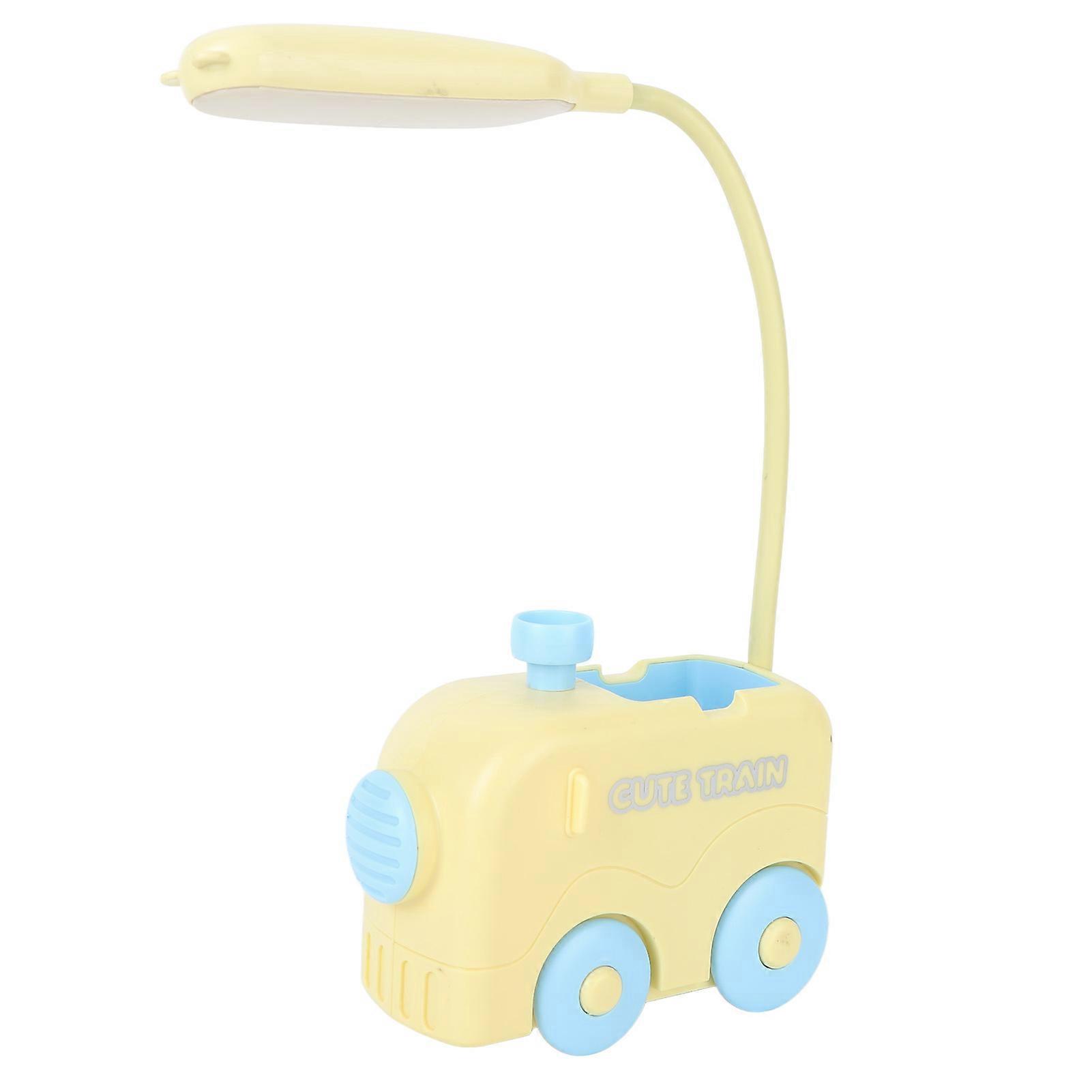 Mini Train LED Bedside Lamp Eye Protection Study Reading Light USB Charging with Pen Holde-1126