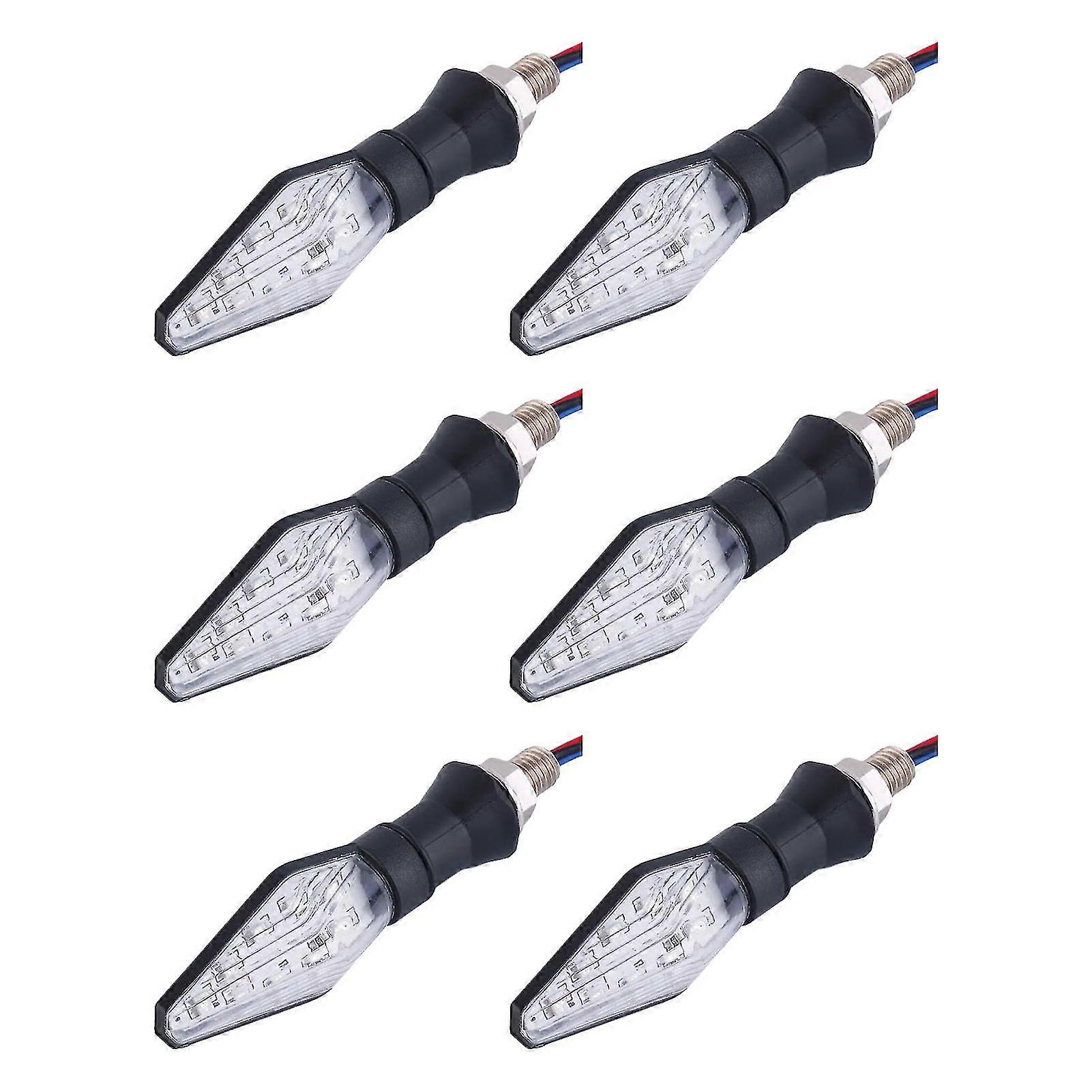 6pcs Motorbike Motorcycle Warning ABS 12V Replacement Part LED Turn Signal Light