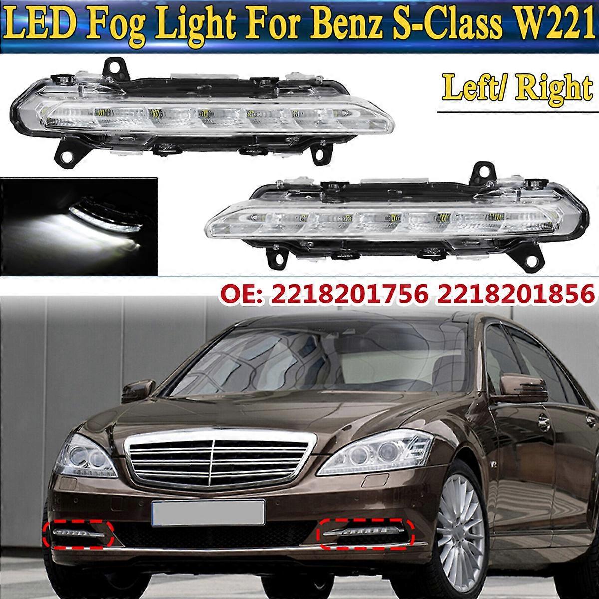 L/ R LED DRL Daytime Running Fog Light Lamp For Mercedes-Benz S-Class W221 S350 S450 C350 R350 Facelift 2009-2013 Fog Lamps