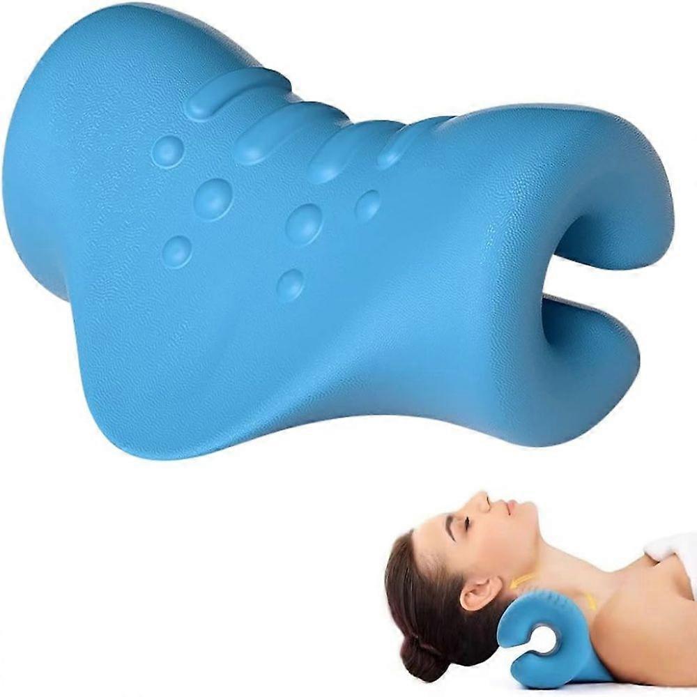 C-type cervical spine special corrector new bow-shaped pillow-blue