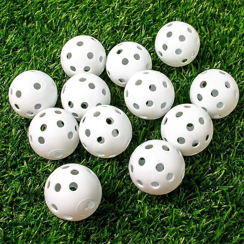 Practice Golf Balls - Hollow Plastic Training Balls for Swing Practice (12 Pack)
