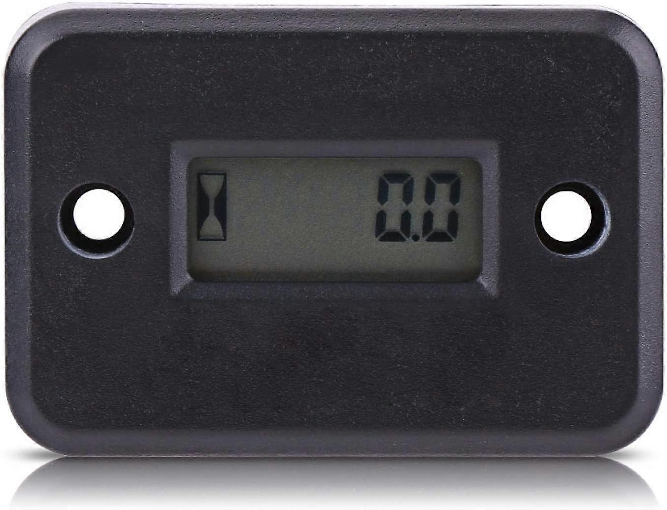 Wireless Vibration Hour Meter, Inductive Digital Hour Counter, Waterproof Hour Meter(Black)