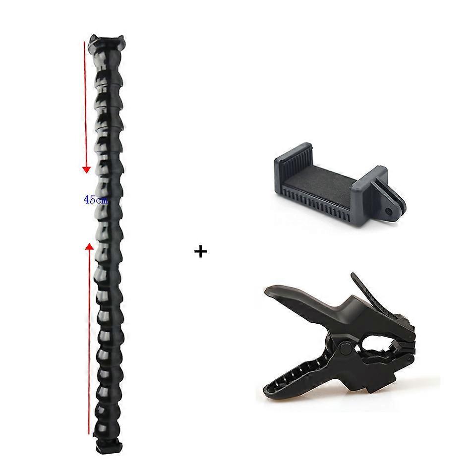 Flexible Selfie Stick with Holder for Iphone Samsung Xiaomi Android Phones Goose Neck with Clamp for Gopro Action Cameras