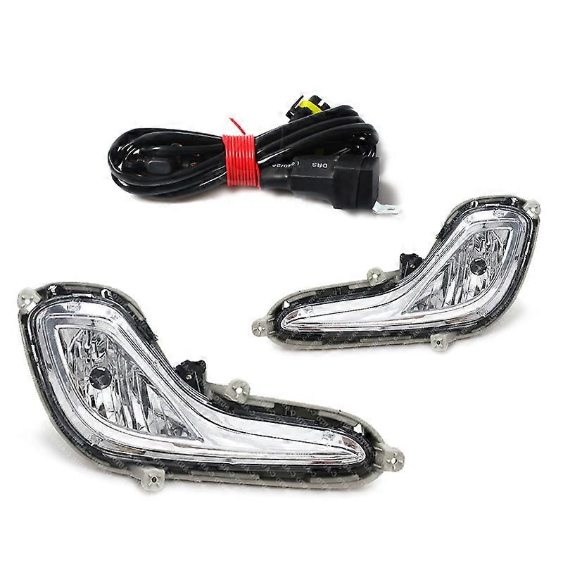 مجموعة مصابيح الضباب لشركة Hyundai Accent 2012-2016 استبدال المصباح الأمامي المصد عدسة شفافة ضوء الضباب صالح 922022R000 922011R010