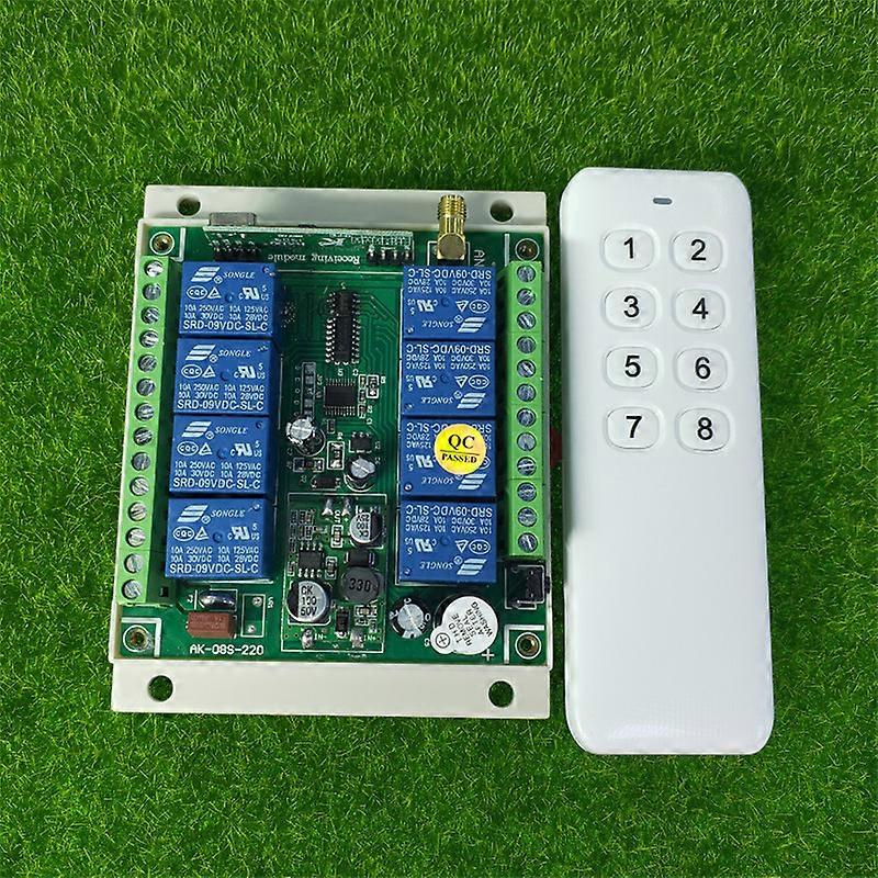 DC 12V 24V 36V 8 CH RF Wireless Remote Control Switch Remote Control System 8CH 10A Relay Receiver +8 Button Transmitter