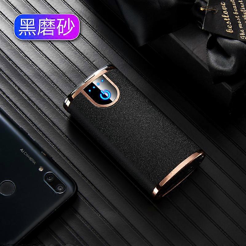 High-End Power Bank Lighter Strong Windproof Double Arc Usb Charging Fingerprint Induction Multifunctional Lighter