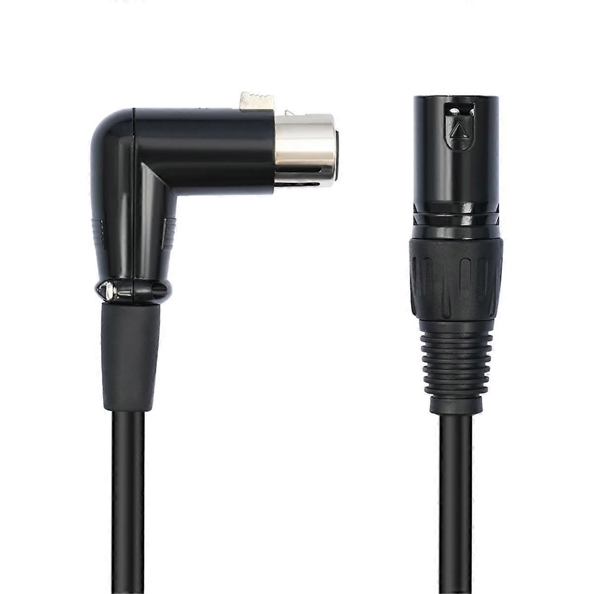 XLR Cable Right Angle Female XLR to Male Balanced 3 PIN Microphone Cable for Mixers,Speaker Systems