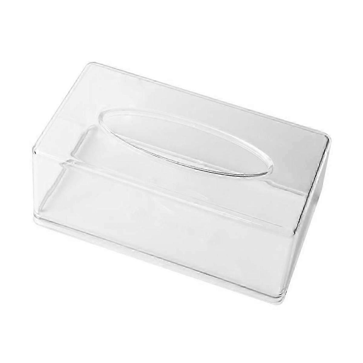 Acrylic Tissue Box Rectangular Transparent Tissue Box for Office, Home Bathroom Restaurant Lavatory