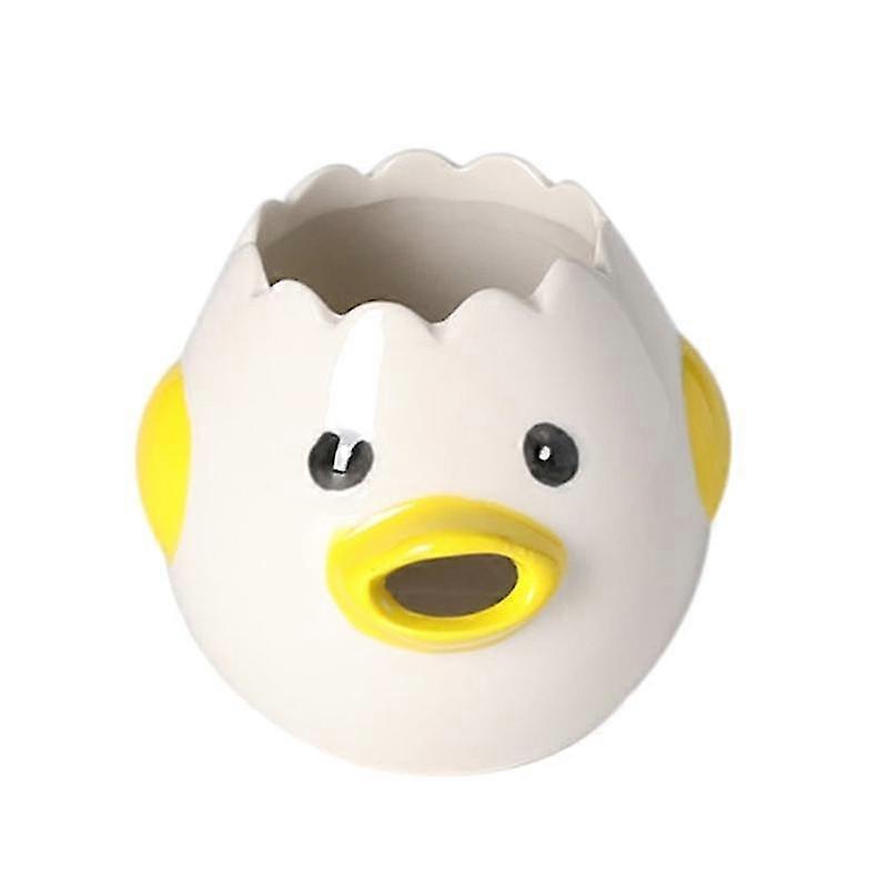 Creative Ceramic Egg Separator Cartoon Chick Shape Yolk White Protein Divider Liquid Filter Splitter Opener Automatic Separation Kitchen Cooking Tool