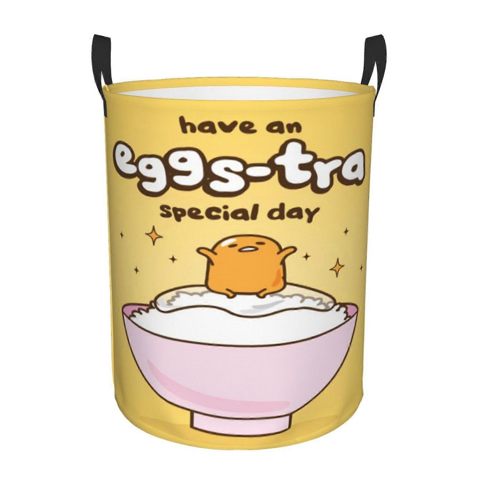 Gudetama 3d Graphic Flame Laundry Basket Fire Flame Clothes Hamper Storage With Handle-SYS28064