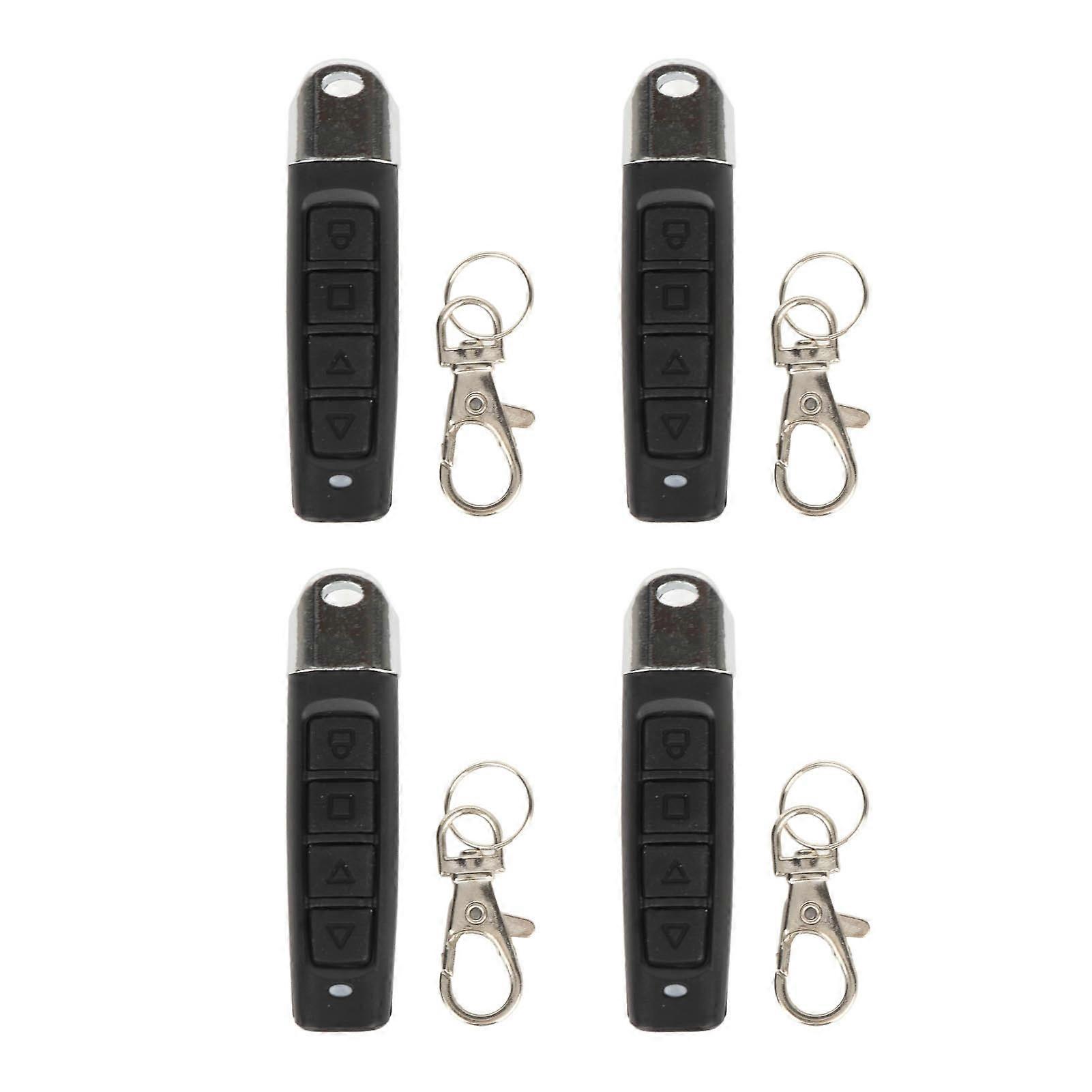 4PCS Cloning Remote Control Key Fob 433MHz 4 Channel Electric Garage Door Remote Control for Automobile