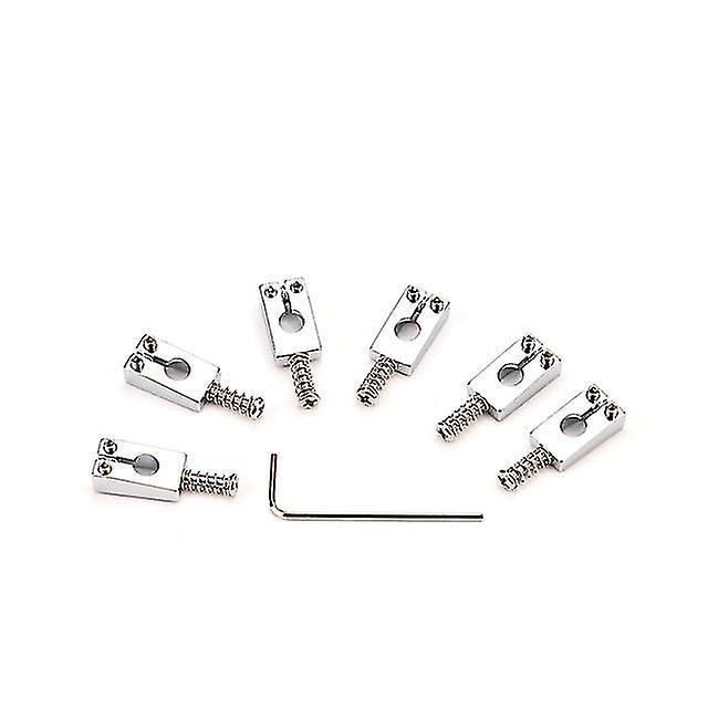 6Pcs guitar bridge saddles bridge pull string code with wrench musical instruments electric guitar accessories