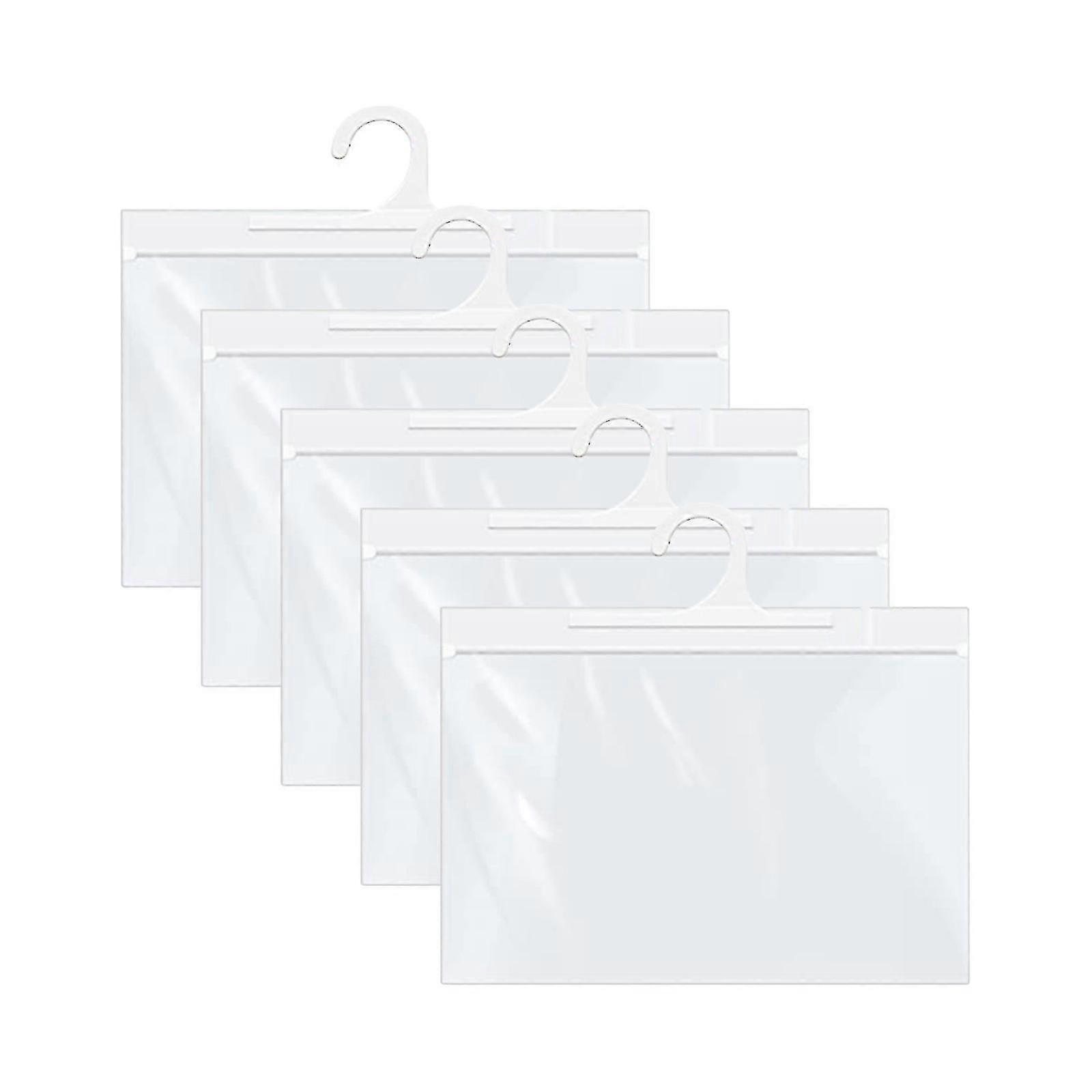Hanging Storage Bag, Large Hook Transparent Plastic Bag, Suitable For Classroom, Library And Pharmacy