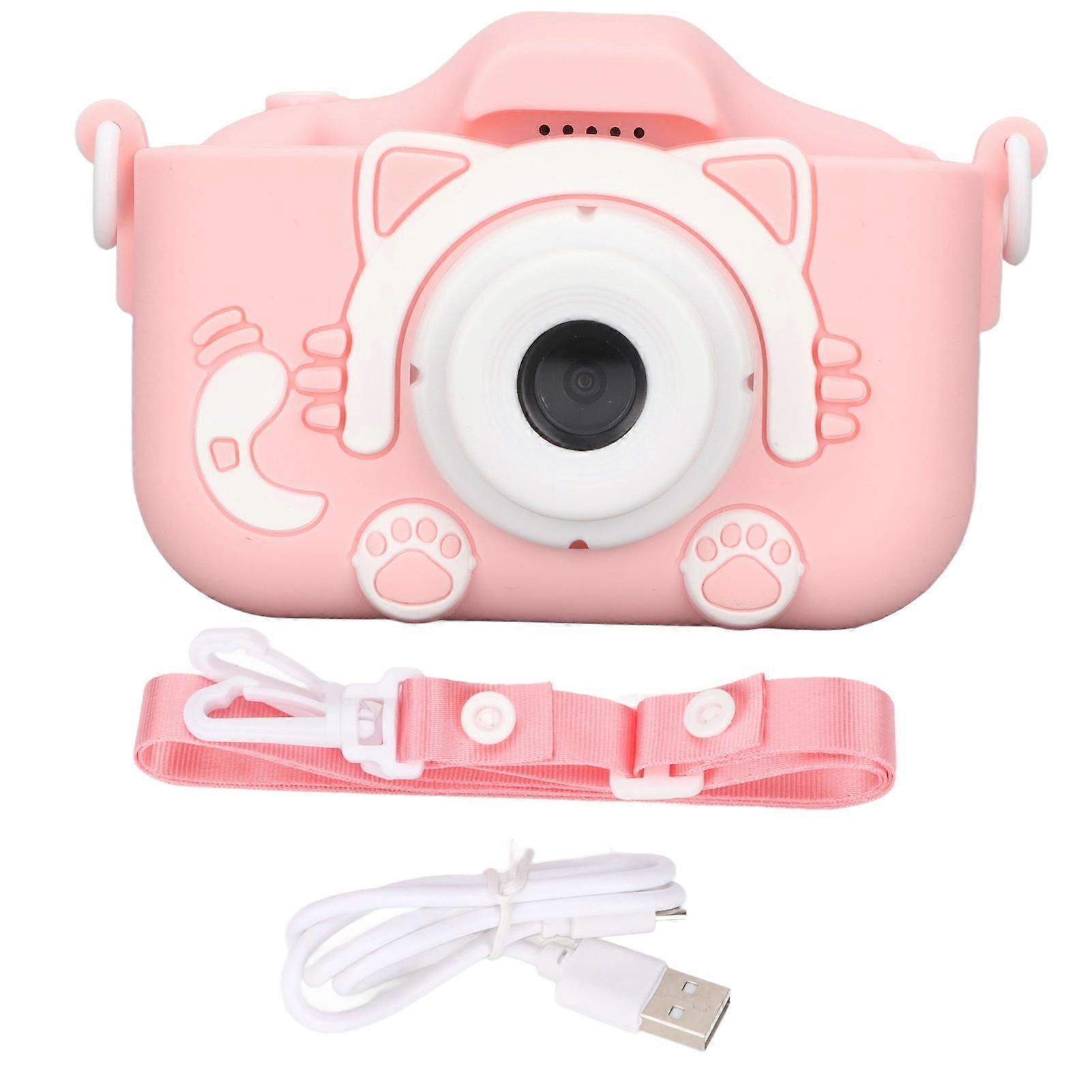 Children Camera Toy Digital Selfie Camera 20MP Video Camera Toy with MP3 Function for Children Above 3 Year OldPink Without 32G Memory Card and Card R
