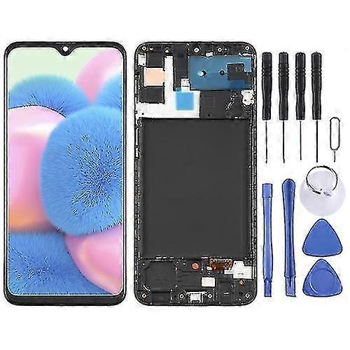 Super Amoled Lcd Screen (with Frame) For Samsung Galaxy A30s Digitizer Complete Assembly