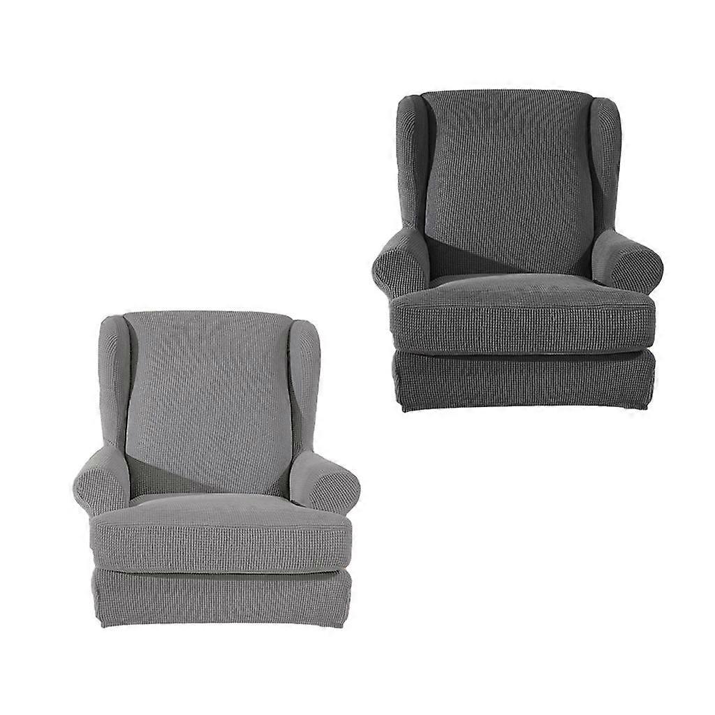 2Set Myk Elastisk Spandex Wingback Stol Slipcover Sofatrekk Protector