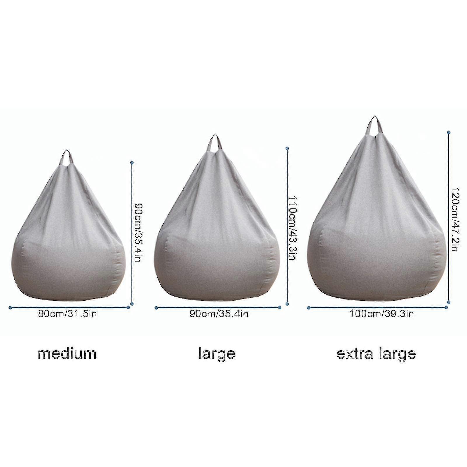 New Extra Large Bean Bag Chairs Couch Sofa Cover Indoor Lazy Lounger For Adults Kids Sellwell-ah