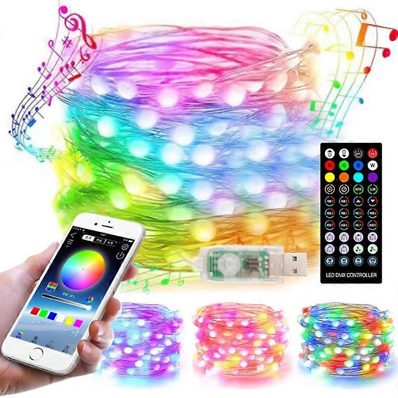 Christmas tree decoration lights music LED string lights bluetooth application remote control