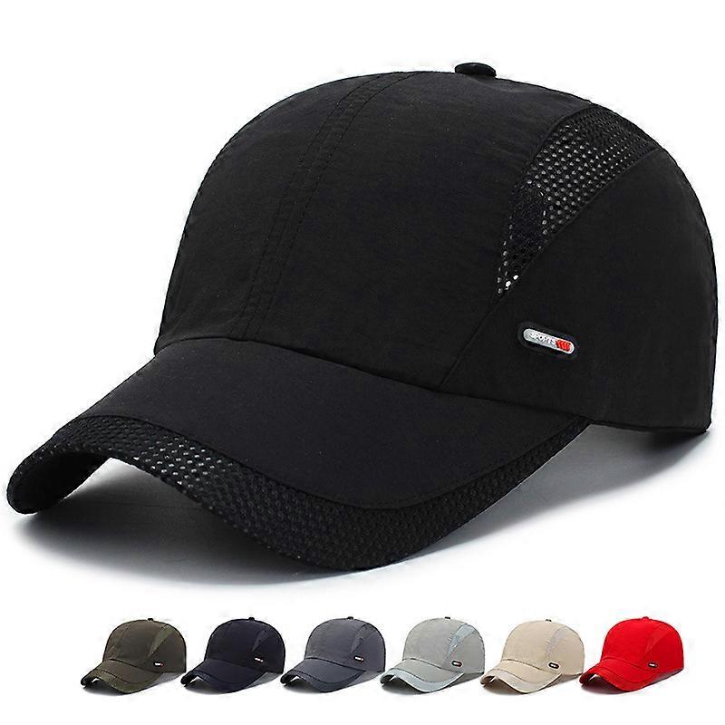 Mesh Baseball Caps for Men Women - Quick Drying Running Hat Adjustable Sport Cap Lightweight Breathable Golf Outdoor Cap Plain Summer Sun Hat for Unis