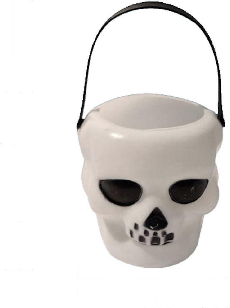 Halloween Scene Arrangement Props Small Jar Skull Witch Pot-3