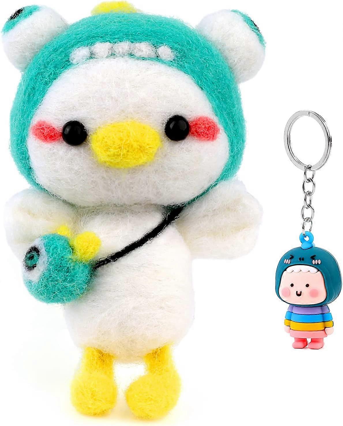 1 Set Animal Needle Felting Kit, Needle Felting Starter Kit with Instructions Animal Wool Felt Basic Tools Include Felting Needles, Finger Cots, Felti